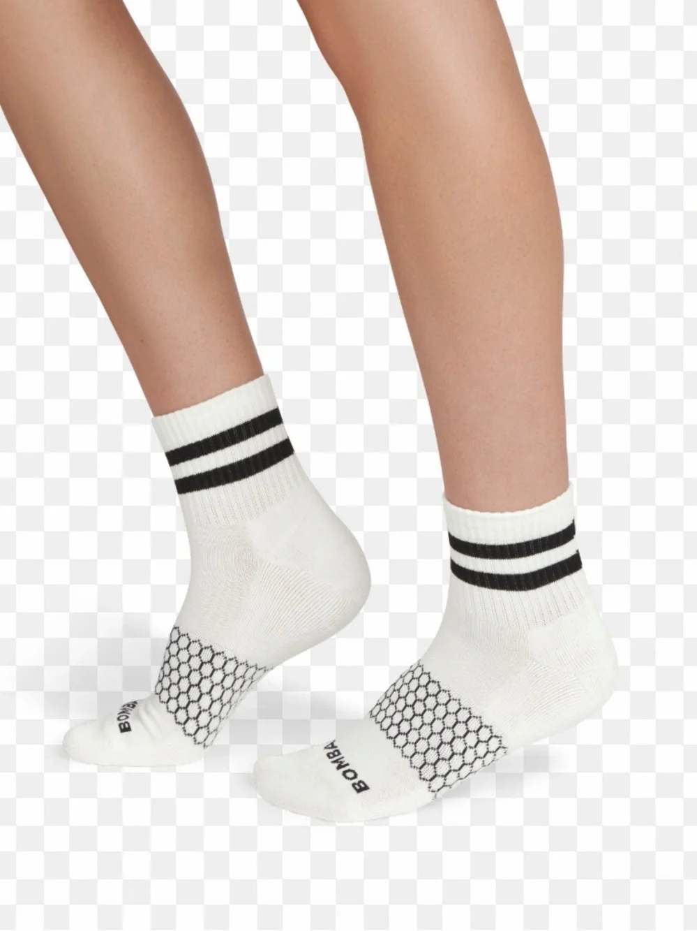 BOMBAS 2 Pair! Women's Vintage Stripes Quarter Sock LG